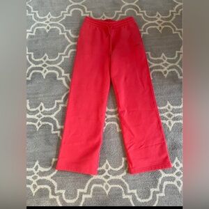 Aritzia Cherry Red Boyfriend Fit Sweatpants Size S